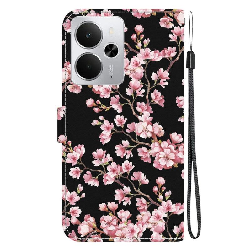 Folio Deksel Realme 14 5g Plommeblomster