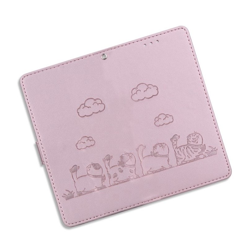 Folio Deksel Realme 14 5g Rfid-rem Med Kattemotiv Beskyttelse Deksel