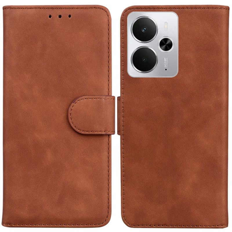 Folio Deksel Realme 14 5g Semsket Skinn-effekt