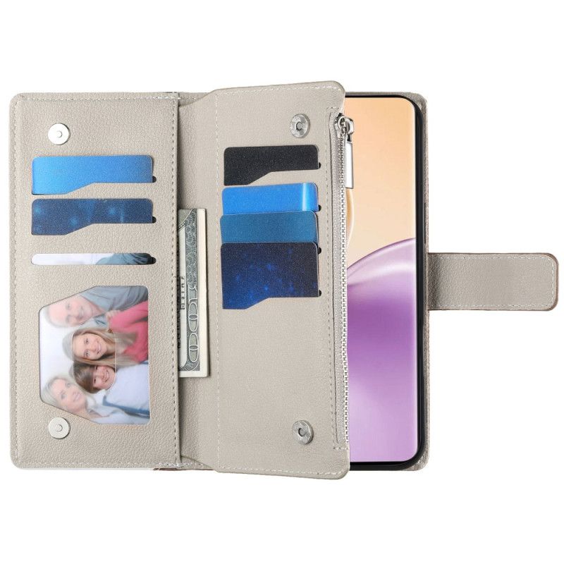 Folio Deksel Til Realme 14 5g Tofarget Med Stropp