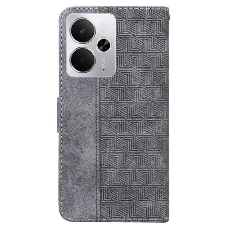 Folio Deksel Til Realme 14 5g Vevd Mønster