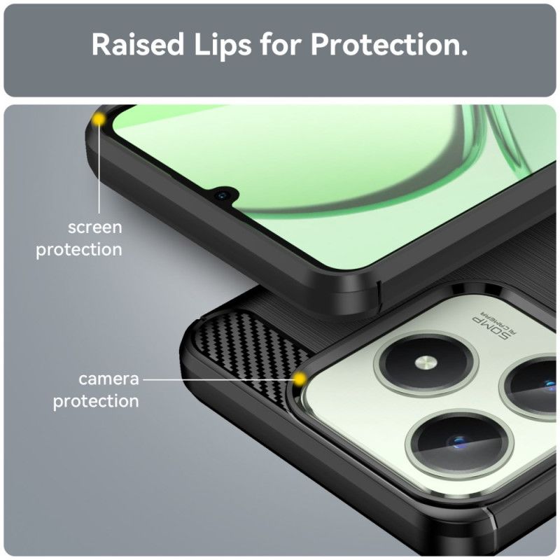 Deksel Realme Note 60x Børstet Karbonfiber Beskyttelse Deksel