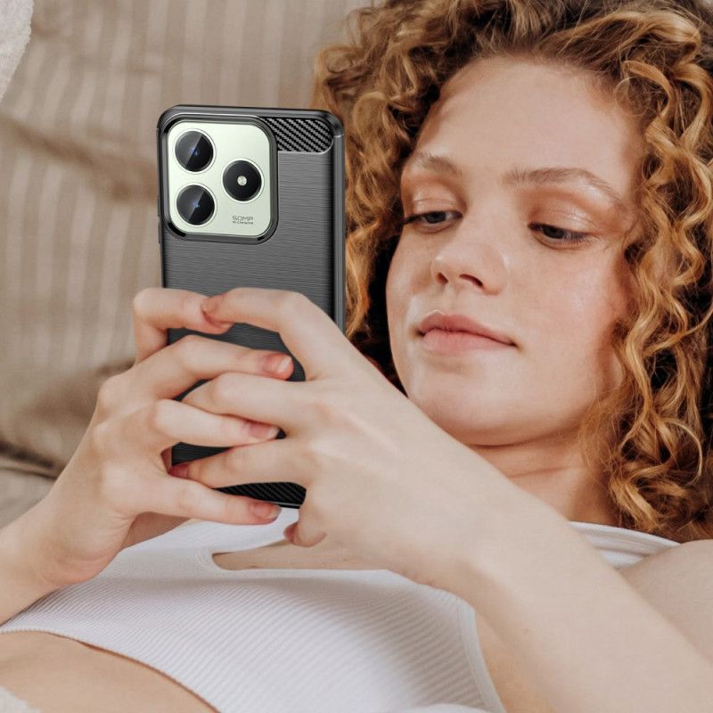 Deksel Realme Note 60x Børstet Karbonfiber Beskyttelse Deksel