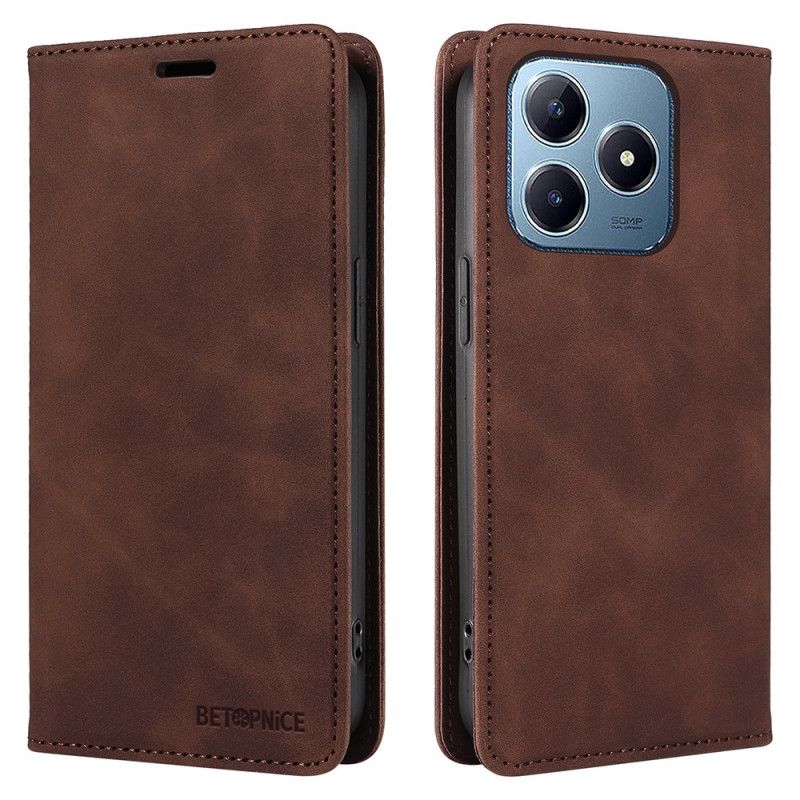 Folio Deksel Lær Realme Note 60x Mobildeksel Rfid-blokkering Betopnice