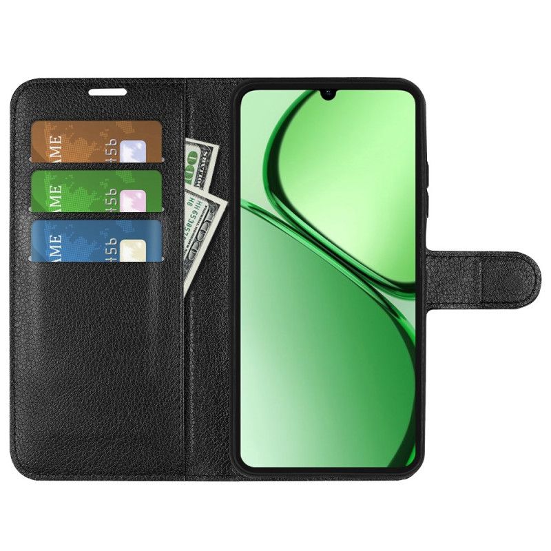 Folio Deksel Realme Note 60x Klassisk Litchi-kunstskinn