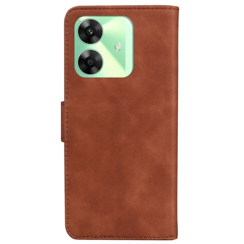 Lærdeksel Folio Deksel Realme Note 60x Semsket Skinneffekt