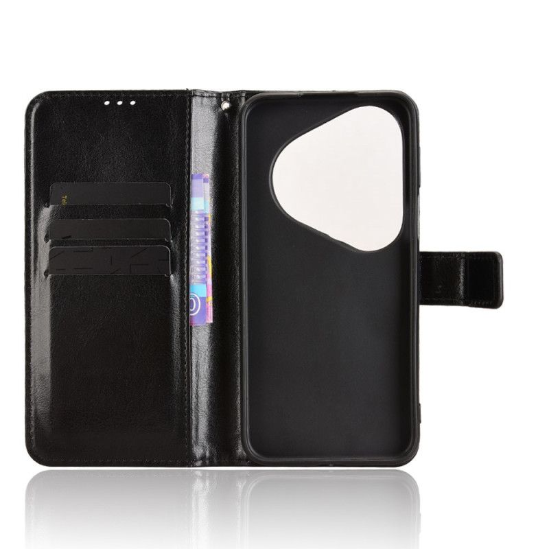 Lærdeksel Folio Deksel Huawei Pura 80 Ultra Mobildeksel Prangende Kunstskinn