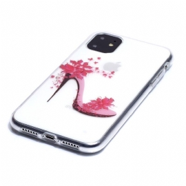 Deksel Til iPhone 11 Anti-fall Gjennomsiktig Blomsterhæl