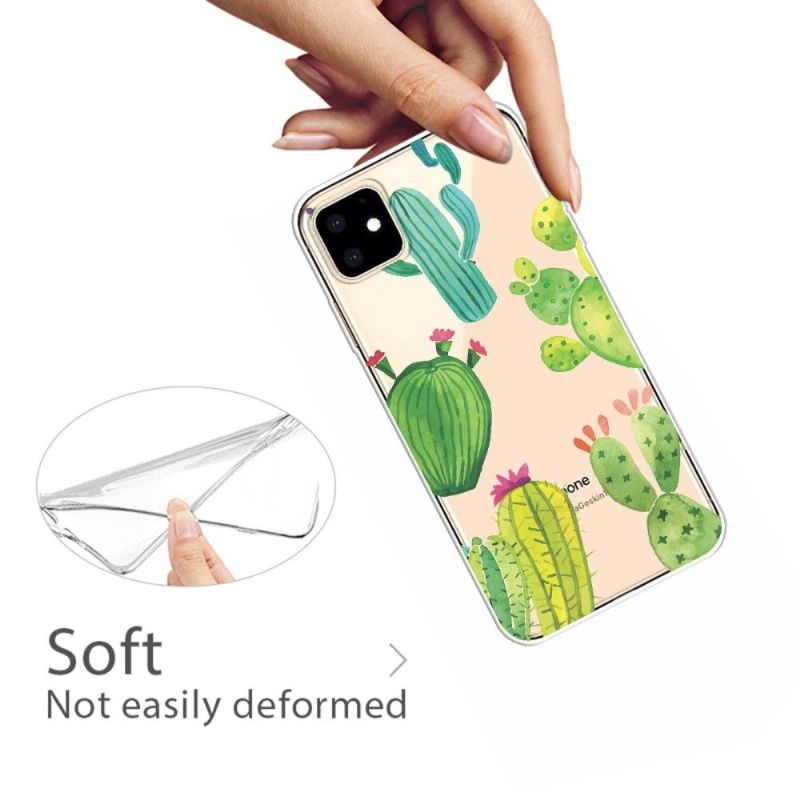 Deksel Til iPhone 11 Gjennomsiktig Kaktus