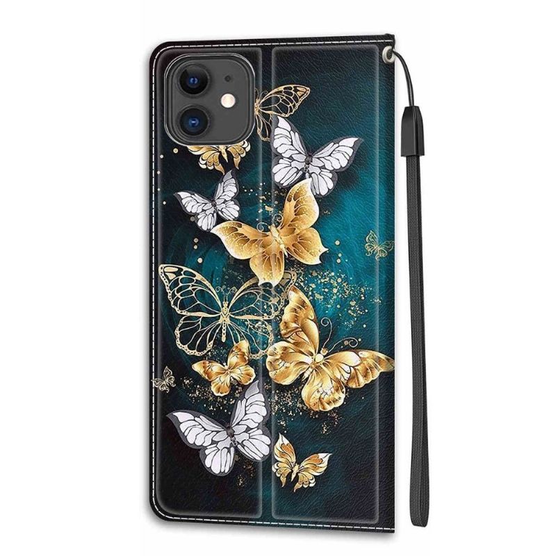Folio Deksel Til iPhone 11 Sommerfugler