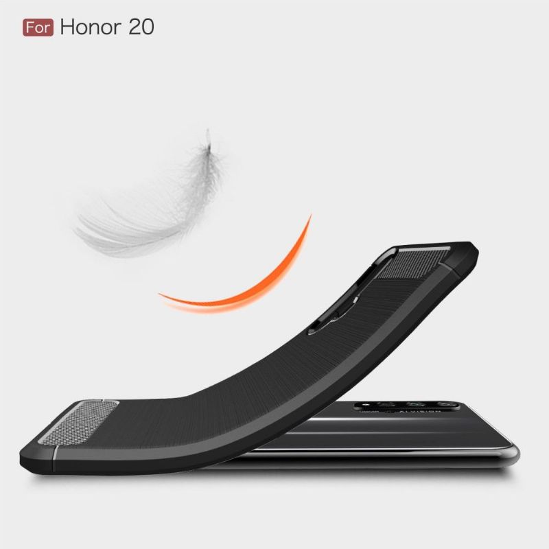 Mobildeksel Til Honor 20 Carbon Børstet Gel