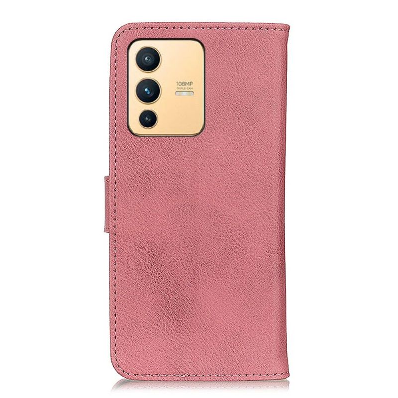Folio Deksel Til Vivo V23 5G Khazneh Imitert Skinn