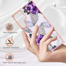 Deksel Til Samsung Galaxy S22 Ultra 5G Eksotiske Blomster