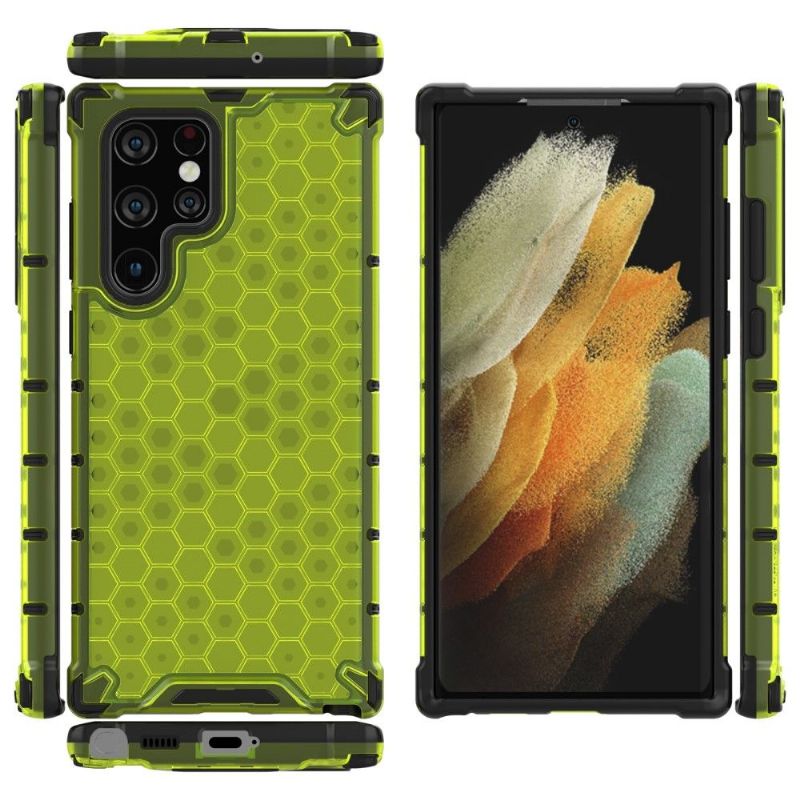 Deksel Til Samsung Galaxy S22 Ultra 5G Honeycomb Design
