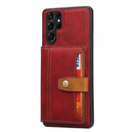 Deksel Til Samsung Galaxy S22 Ultra 5G Zoé Leather Effect Card Holder
