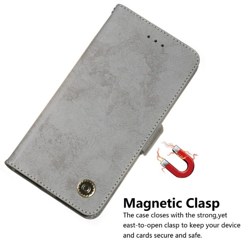Etui Til Honor 10 Lite Anti-fall Kortholder I Vintagestil