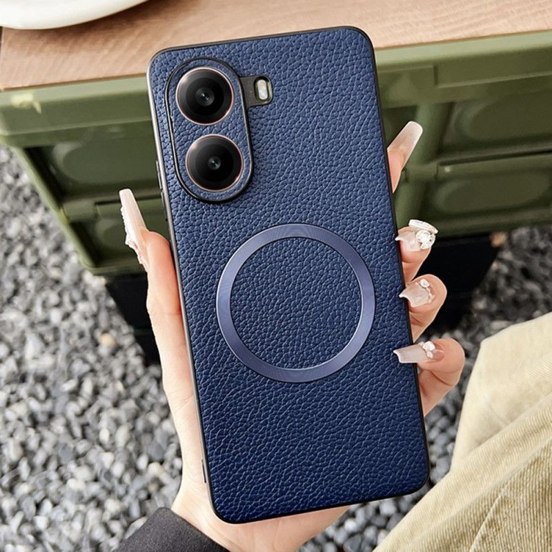 Deksel Poco X7 Pro 5g Magsafe-kompatibel Med Teksturert Læreffekt Beskyttelse Deksel