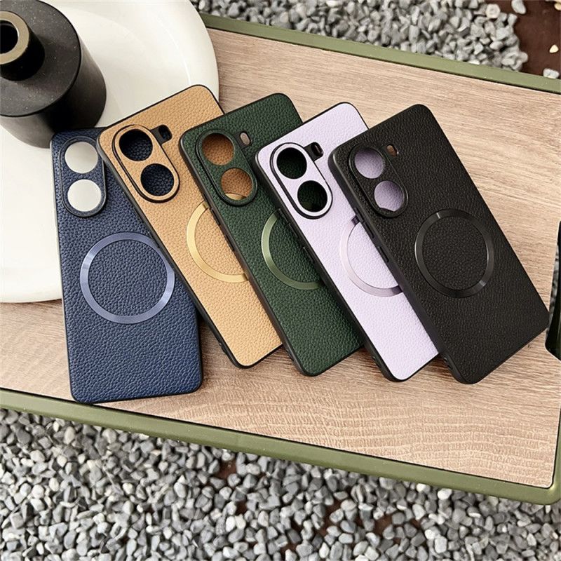 Deksel Poco X7 Pro 5g Magsafe-kompatibel Med Teksturert Læreffekt Beskyttelse Deksel