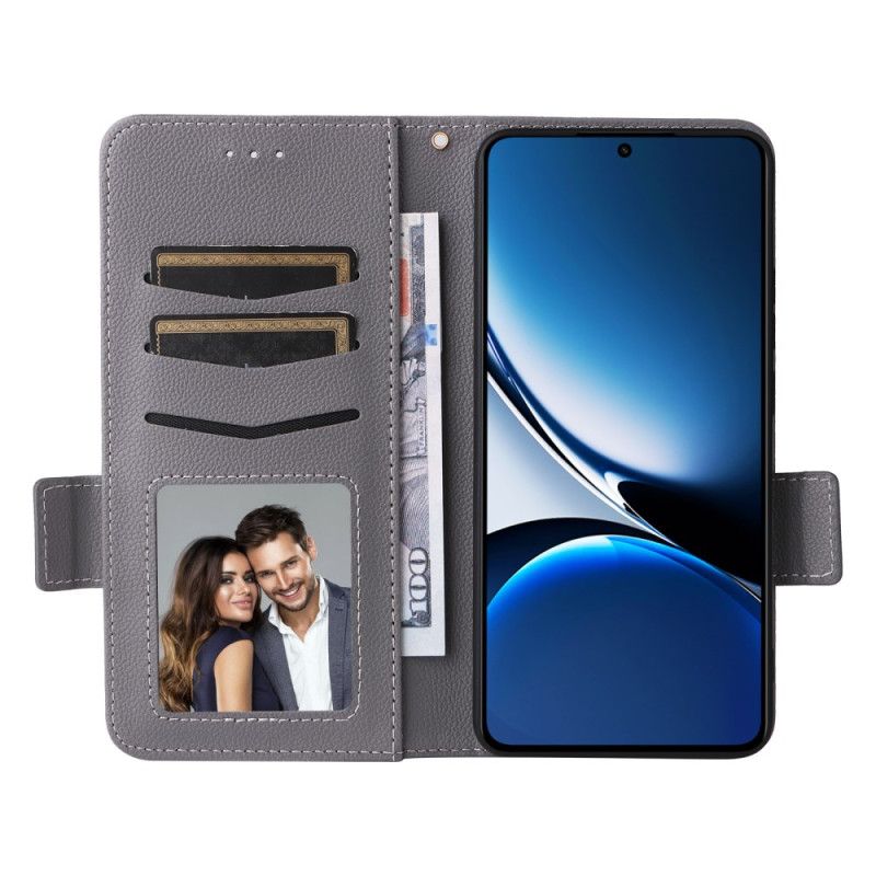 Folio Deksel Poco X7 Pro 5g Litchi-imitasjon Med Stropp Beskyttelse Deksel