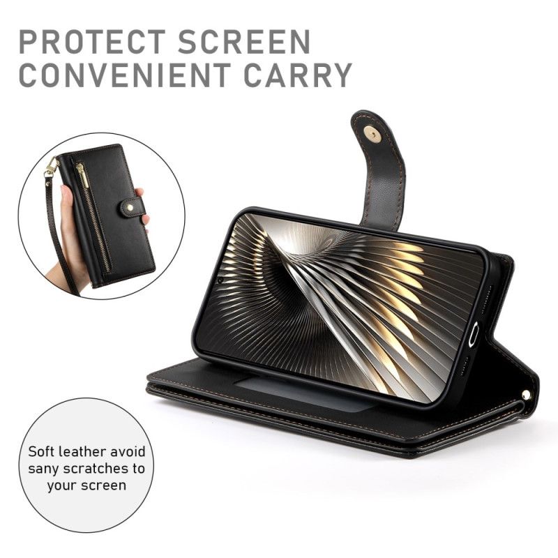 Folio Deksel Poco X7 Pro 5g Lommebok Med Stropp Og Skulderstropp Beskyttelse Deksel