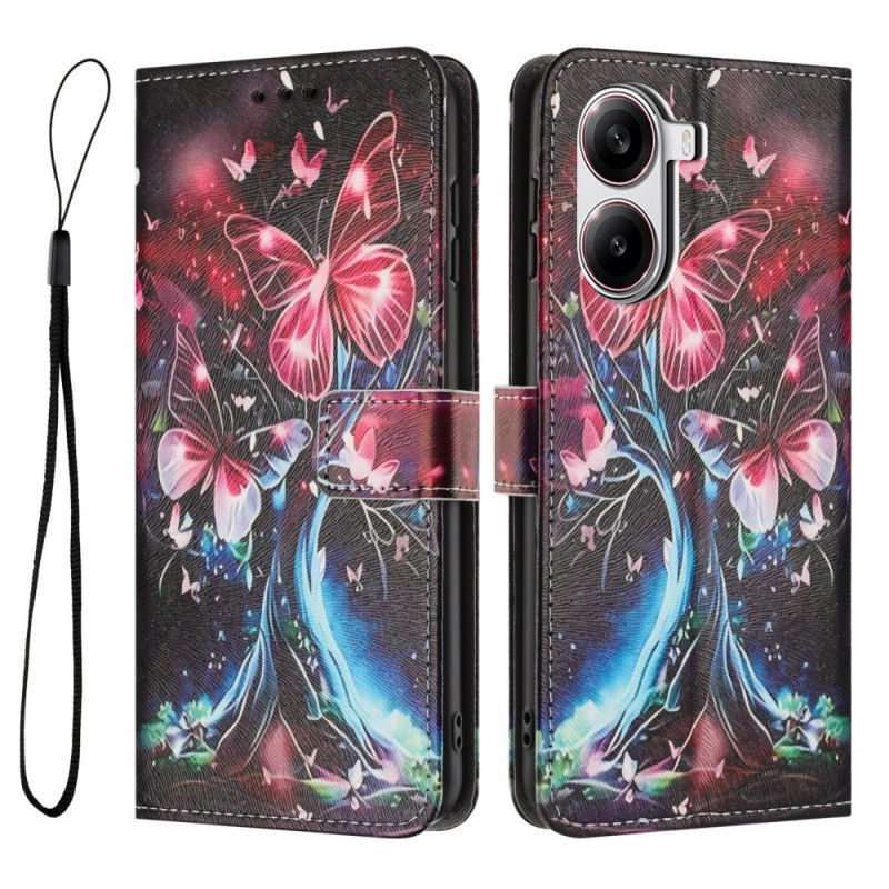 Folio Deksel Poco X7 Pro 5g Madness-sommerfugler