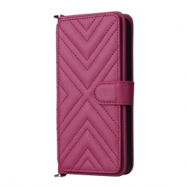 Folio Deksel Poco X7 Pro 5g Multifunksjonell Quiltet Beskyttelse Deksel