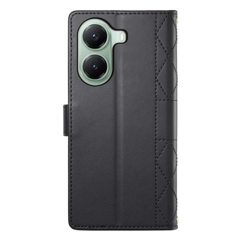 Folio Deksel Poco X7 Pro 5g Vattert Med Stropp Og Skulderstropp