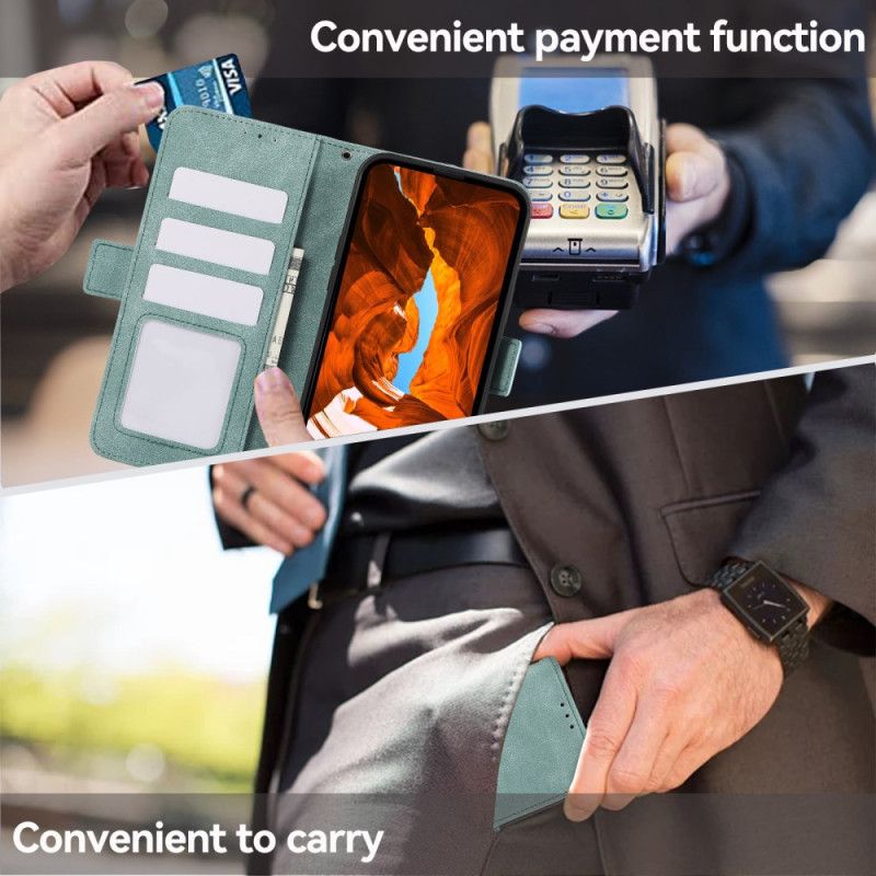 Lærdeksel Folio Deksel Poco X7 Pro 5g Abeel Vintage Semsket Skinneffekt