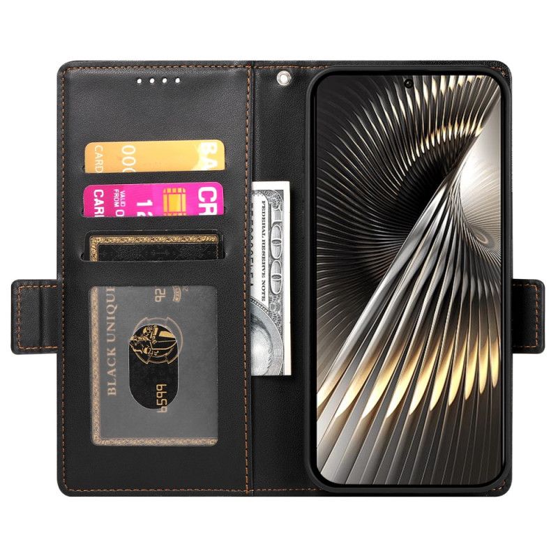 Lærdeksel Folio Deksel Poco X7 Pro 5g Mobildeksel Klassisk Med Dekorativ Nagle