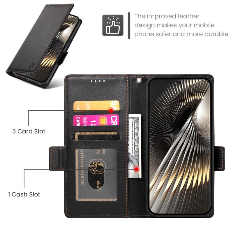 Lærdeksel Folio Deksel Poco X7 Pro 5g Mobildeksel Klassisk Med Dekorativ Nagle