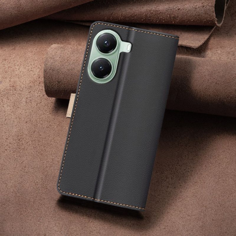 Lærdeksel Folio Deksel Poco X7 Pro 5g Mobildeksel Tofarget Binfen-farge