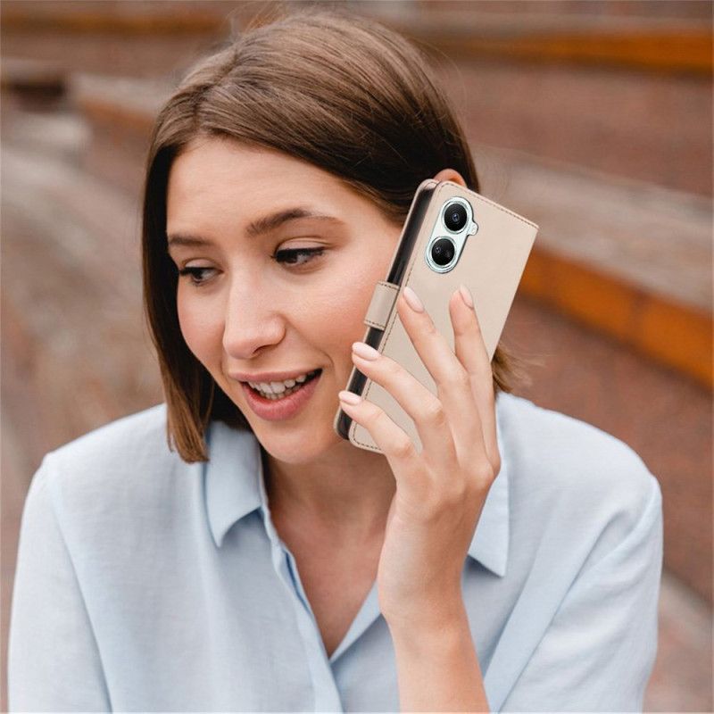 Lærdeksel Folio Deksel Poco X7 Pro 5g Rfid-beskyttelse Med Snor