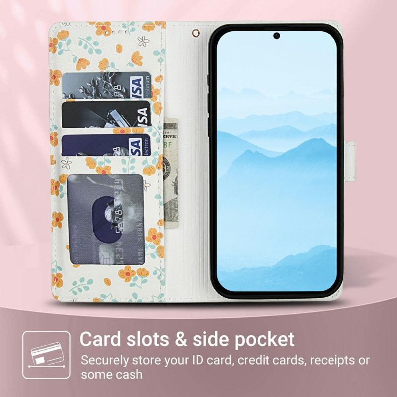 Folio Deksel Xiaomi Redmi Note 15 5g Blomsterstropp