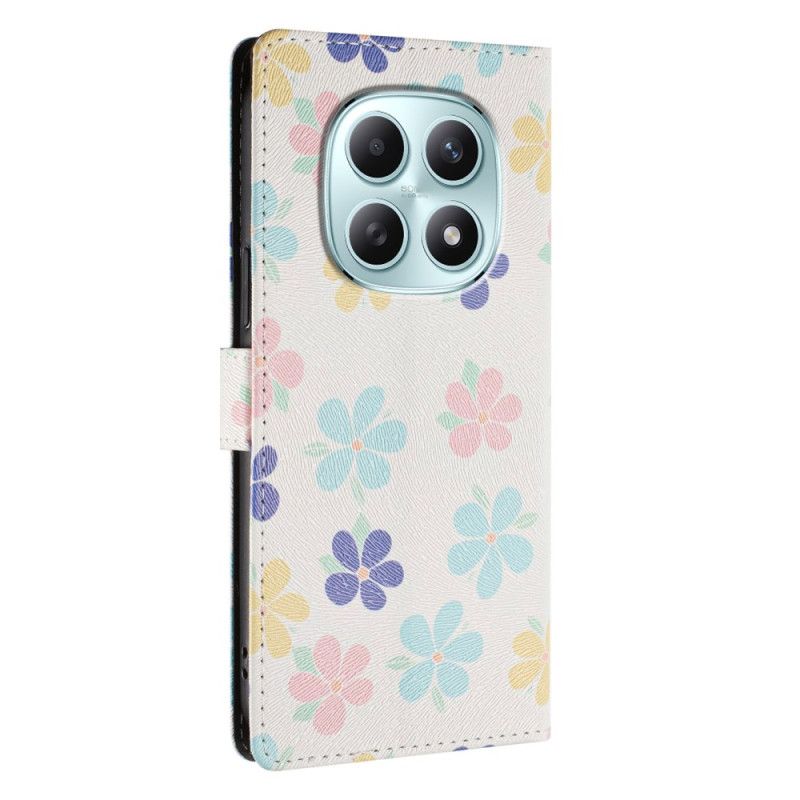 Folio Deksel Xiaomi Redmi Note 15 5g Fargerike Blomster Beskyttelse Deksel