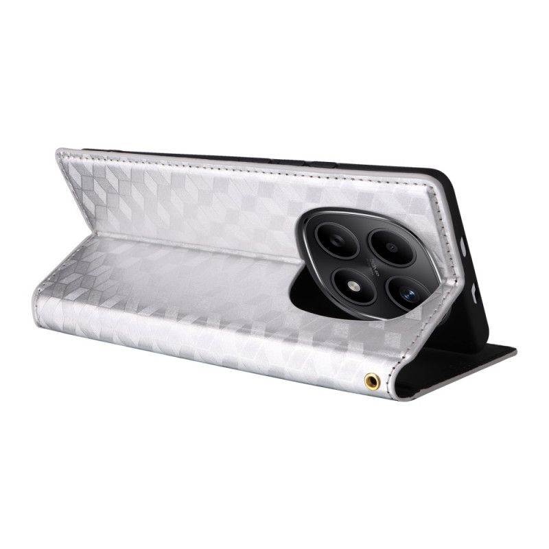 Folio Deksel Xiaomi Redmi Note 15 5g Gravert Diamantmønster