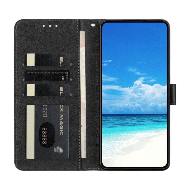 Folio Deksel Xiaomi Redmi Note 15 5g Gravert Sommerfugl Beskyttelse Deksel