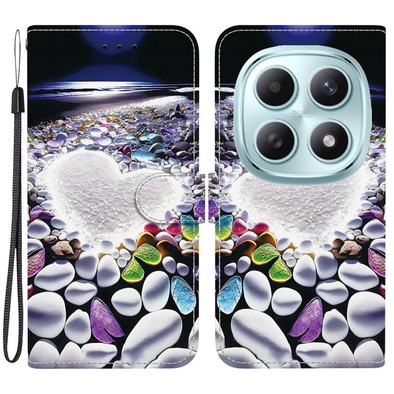 Folio Deksel Xiaomi Redmi Note 15 5g Hvitt Hjerte