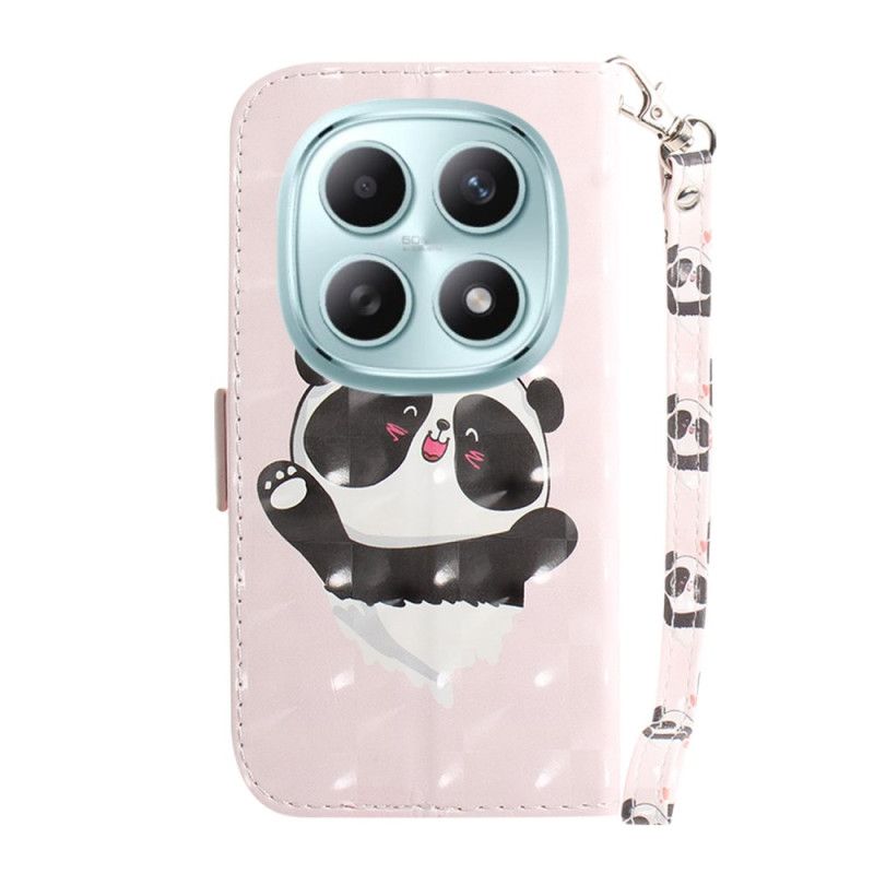 Folio Deksel Xiaomi Redmi Note 15 5g Kjærlighetspanda Med Snor
