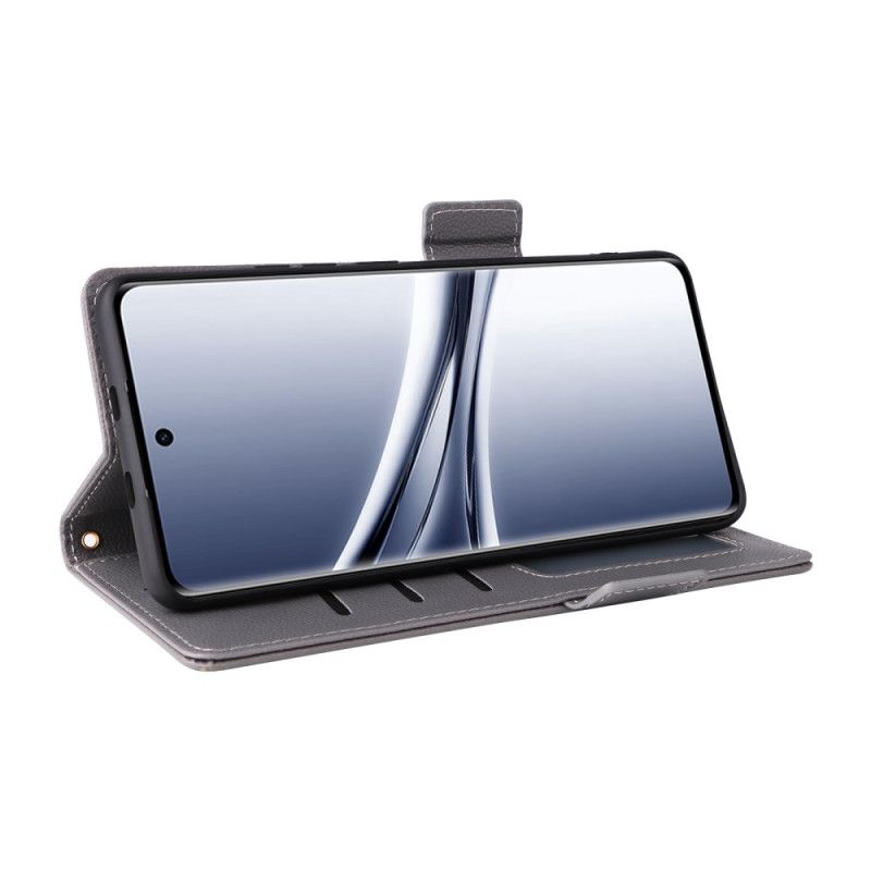 Folio Deksel Xiaomi Redmi Note 15 5g Litchi-teksturert Med Stropp Beskyttelse Deksel