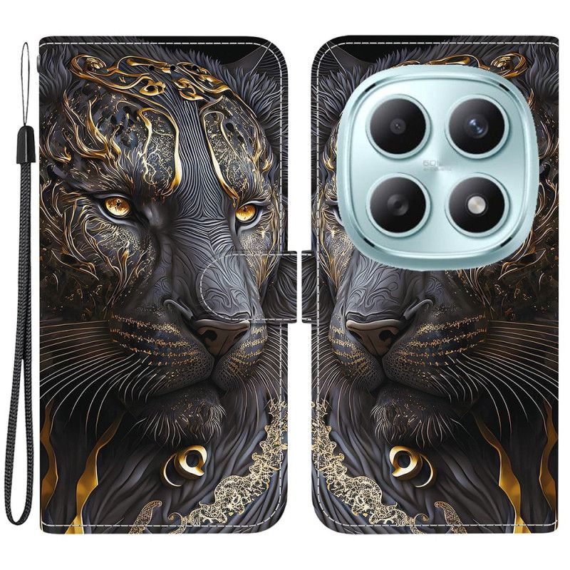 Folio Deksel Xiaomi Redmi Note 15 5g Løve I Gull