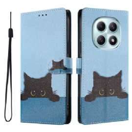 Folio Deksel Xiaomi Redmi Note 15 5g Svart Katt Beskyttelse Deksel