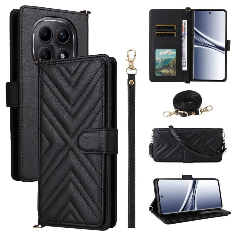 Folio Deksel Xiaomi Redmi Note 15 5g Vattert Med Skulderstropp Og Stropp Beskyttelse Deksel