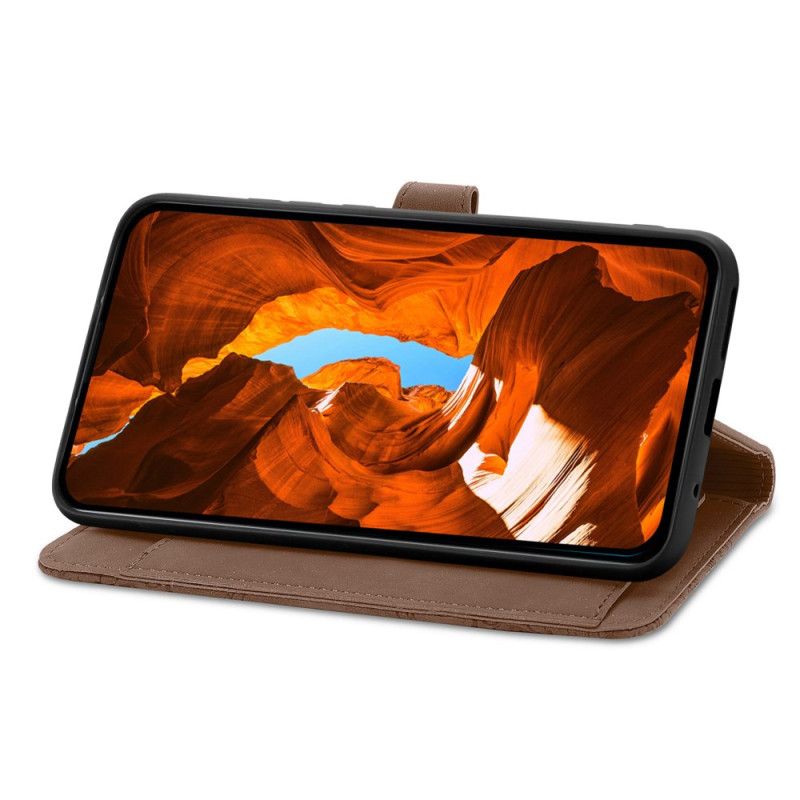 Lærdeksel Folio Deksel Xiaomi Redmi Note 15 5g Blomsterblondereim