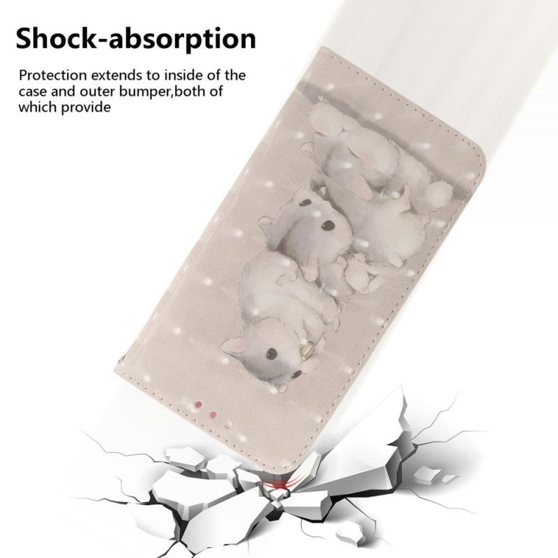 Lærdeksel Folio Deksel Xiaomi Redmi Note 15 5g Hamstere Med Snor