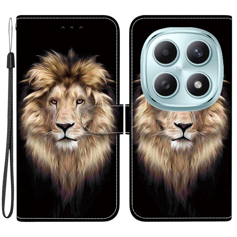 Lærdeksel Folio Deksel Xiaomi Redmi Note 15 5g Løvehode