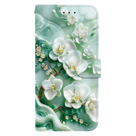 Lærdeksel Folio Deksel Xiaomi Redmi Note 15 5g Mobildeksel Jadeblomster