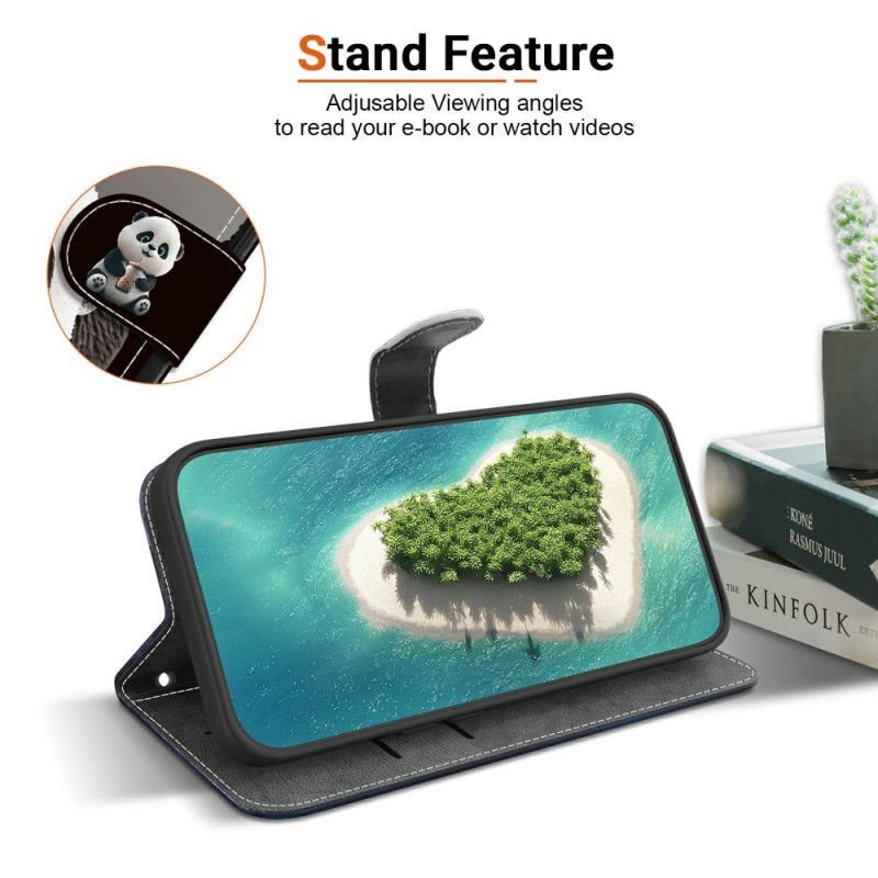 Lærdeksel Folio Deksel Xiaomi Redmi Note 15 5g Mobildeksel Panda-melkete