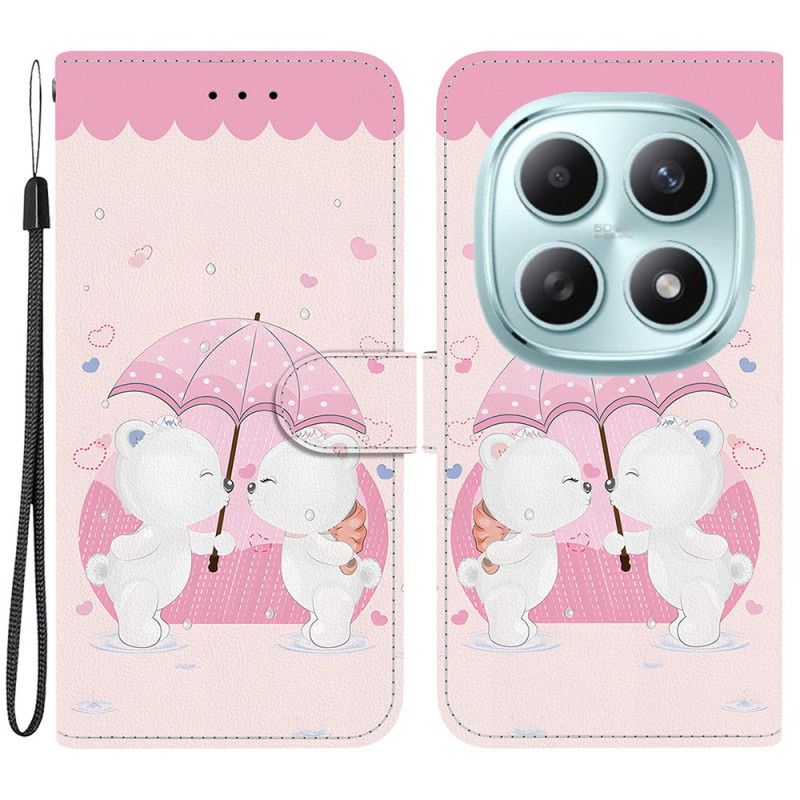 Lærdeksel Folio Deksel Xiaomi Redmi Note 15 5g Mobildeksel Par Bjørner