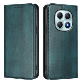 Lærdeksel Folio Deksel Xiaomi Redmi Note 15 5g Retro Med Rfid-blokkering