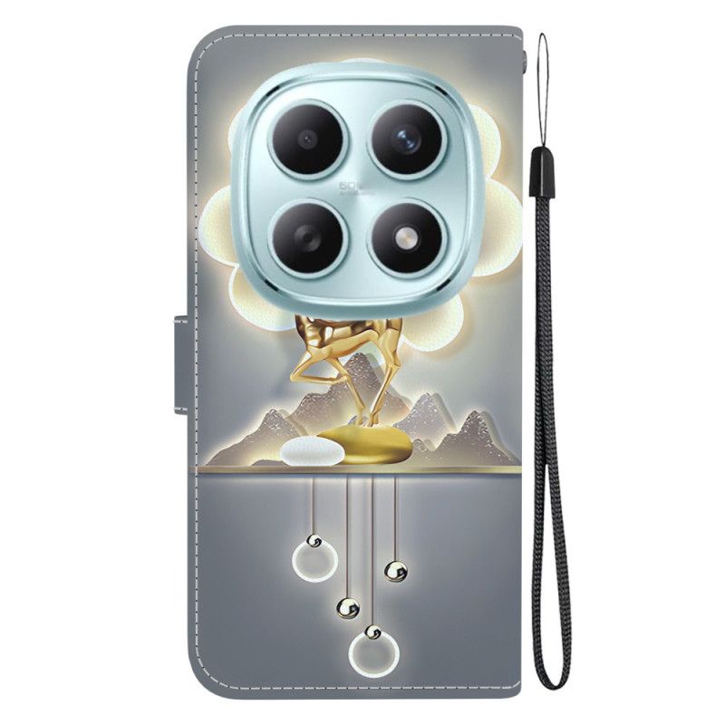 Lærdeksel Folio Deksel Xiaomi Redmi Note 15 5g Sikahjort